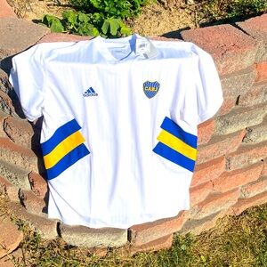 Adidas Boca Juniors Retro Icon White 23/24 Men's Size 2XL Soccer Jersey HT9840